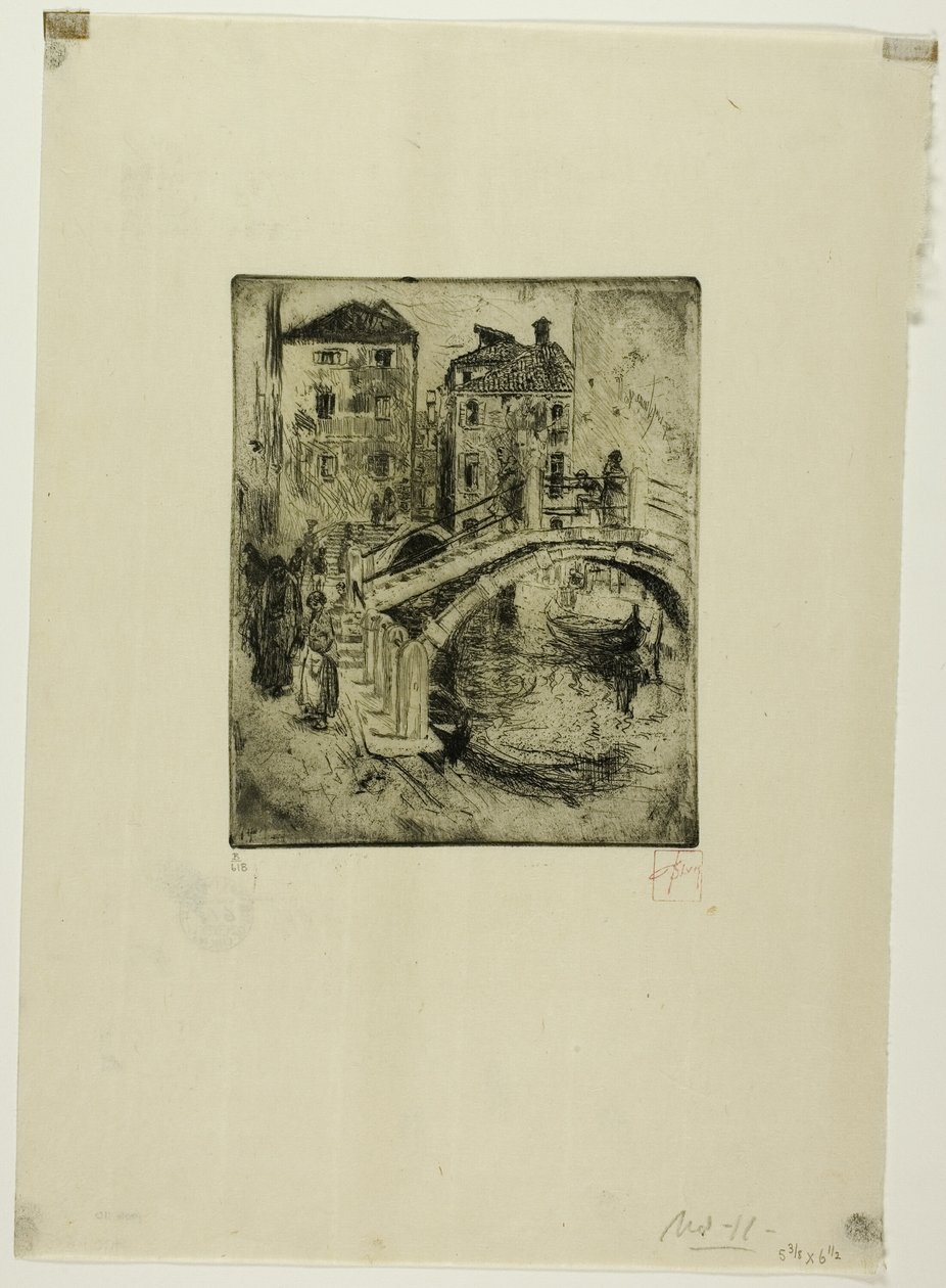 Venetianska kanalen och broar av Robert Frederick Blum
