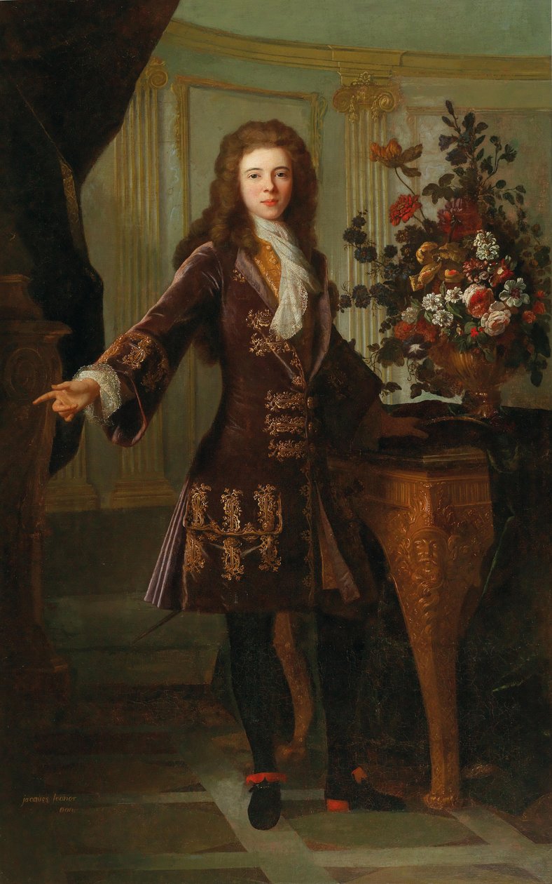 Porträtt av Jacques I, Prins av Monaco 1689-1751. av Robert Gabriel Gence