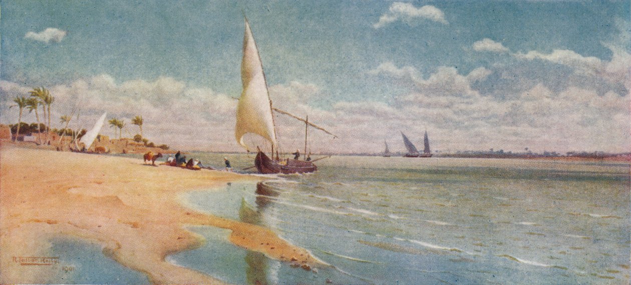 En blåsig dag i Ayat, c1880, 1904 av Robert George Talbot Kelly