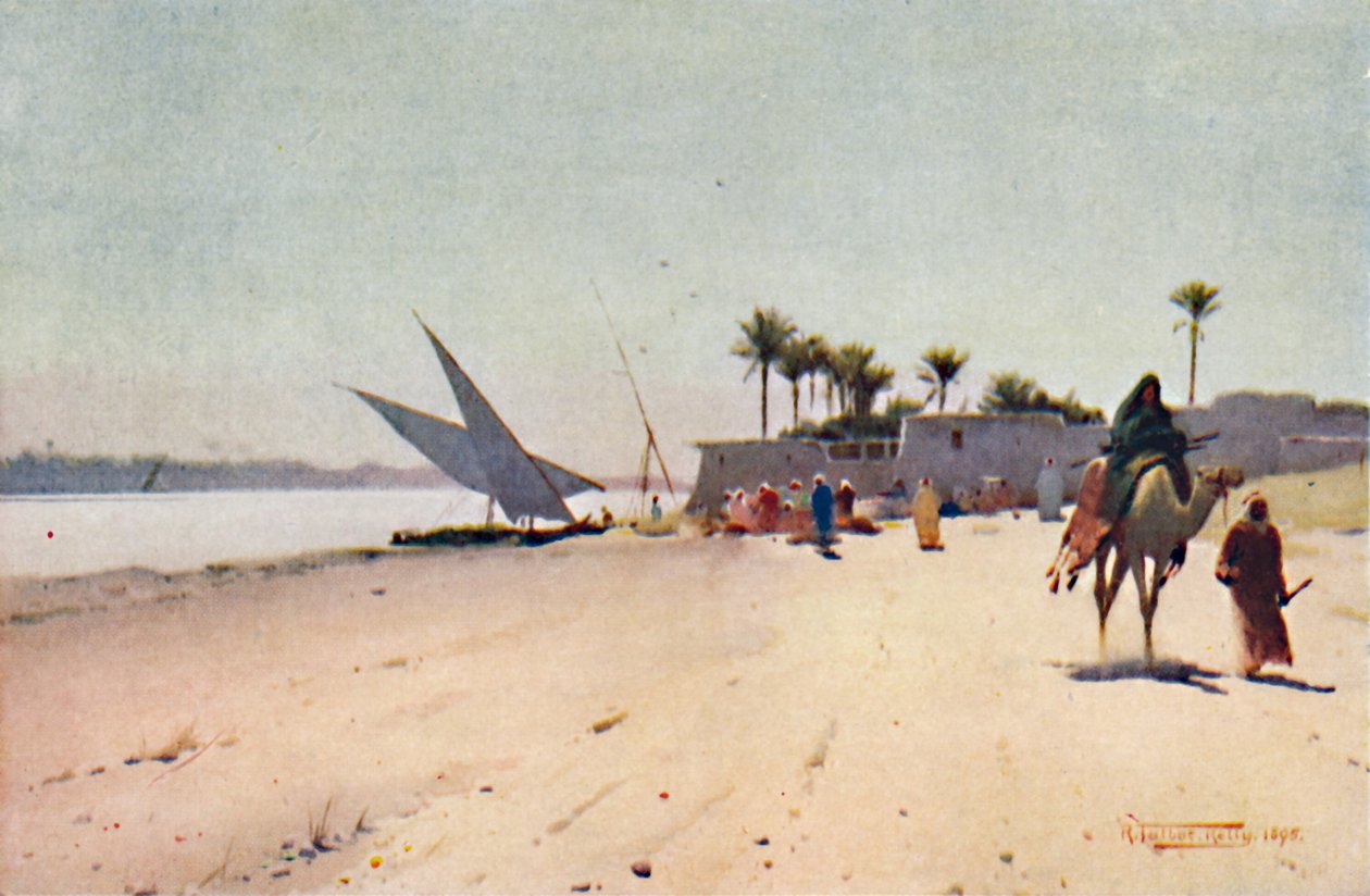 A Nile Village, c1880, 1904 av Robert George Talbot Kelly