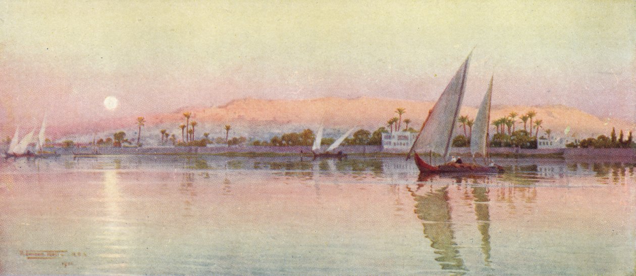 Kairo från floden-afton, c1880, 1904 av Robert George Talbot Kelly