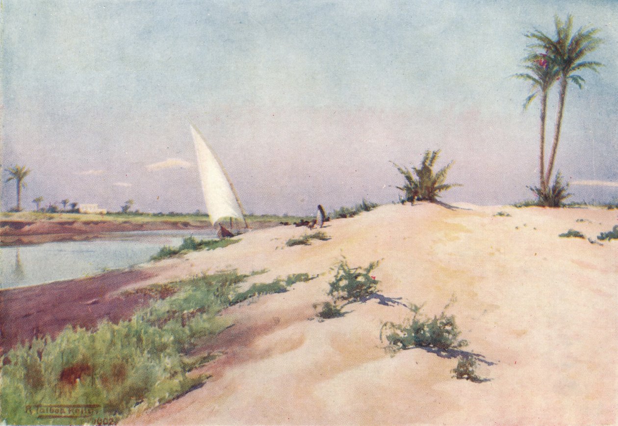 På Ismailiakanalen, nära Tel-El-Kebir, c1880, 1904 av Robert George Talbot Kelly