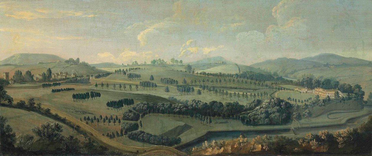 Utsikt över Gisburne Park, Yorkshire och parken av Robert Griffier