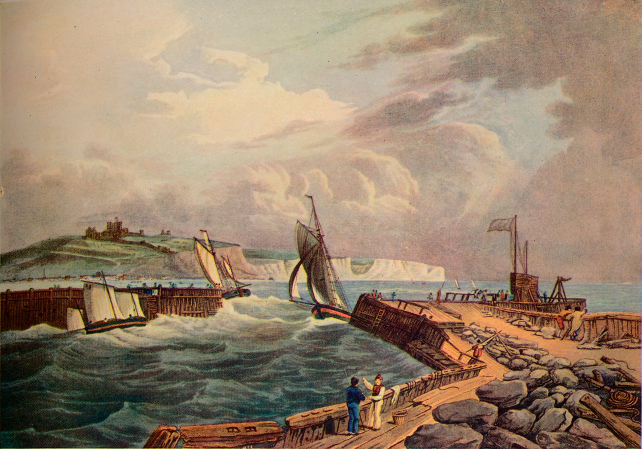Cutter kommer in i Dover Harbour, 1819 av Robert Havell