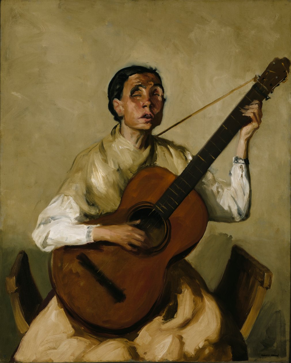 Blind spansk sångare, 1912. av Robert Henri