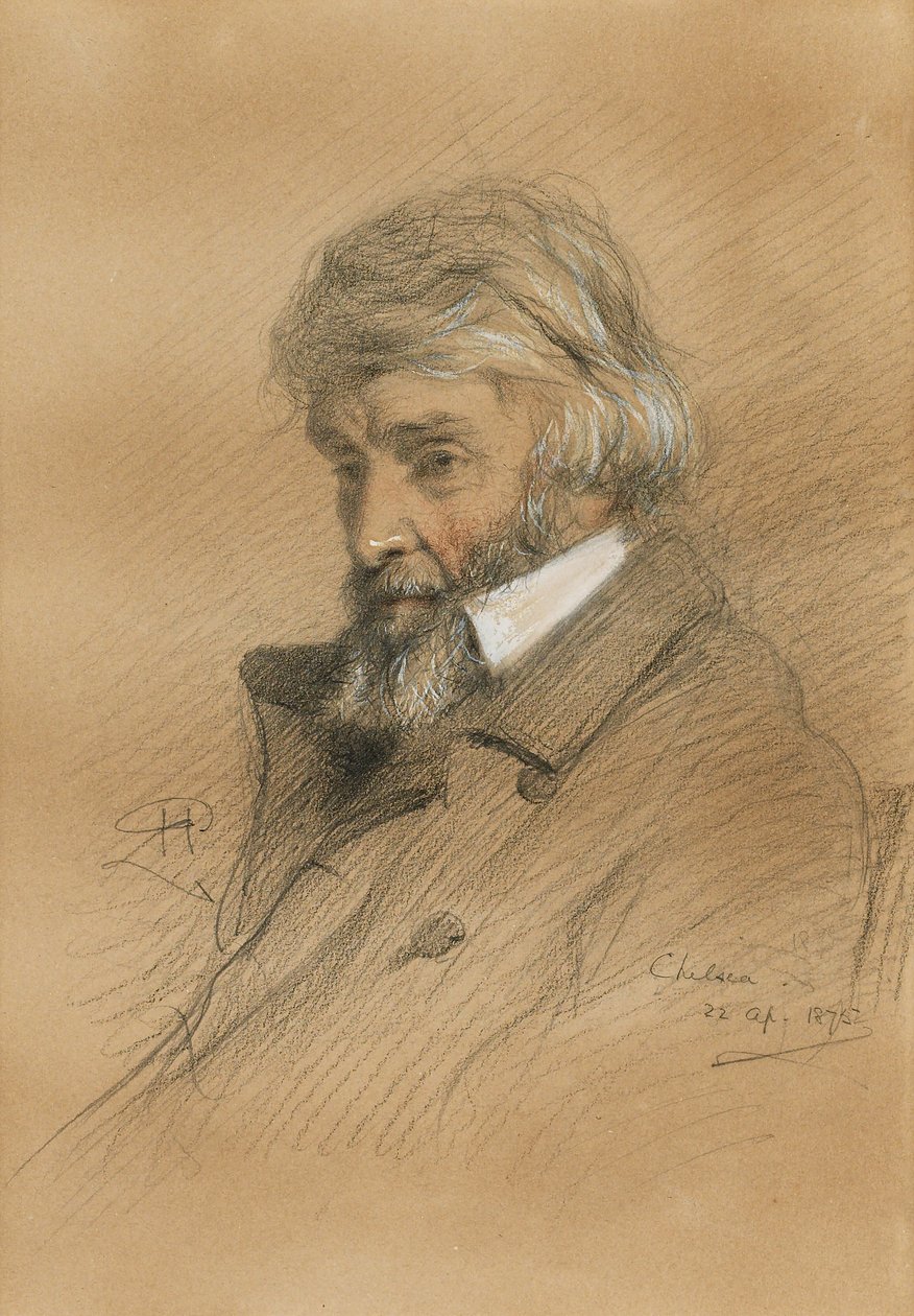 Porträtt av Thomas Carlyle 1795-1881, 1875. av Robert Herdman