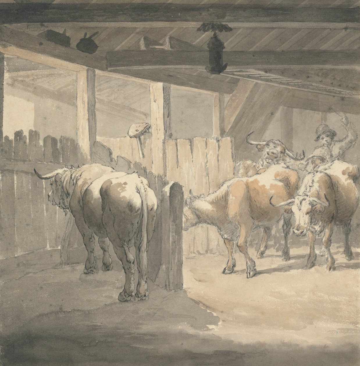 A Cow Byre av Robert Hills