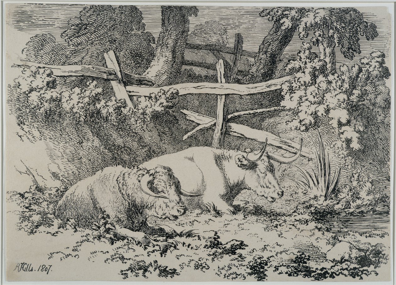 Boskapsrastning, 1807 av Robert Hills