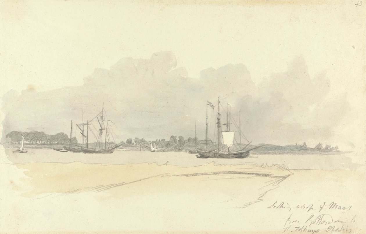 Tittar över Maas från Rotterdam av Robert Hills