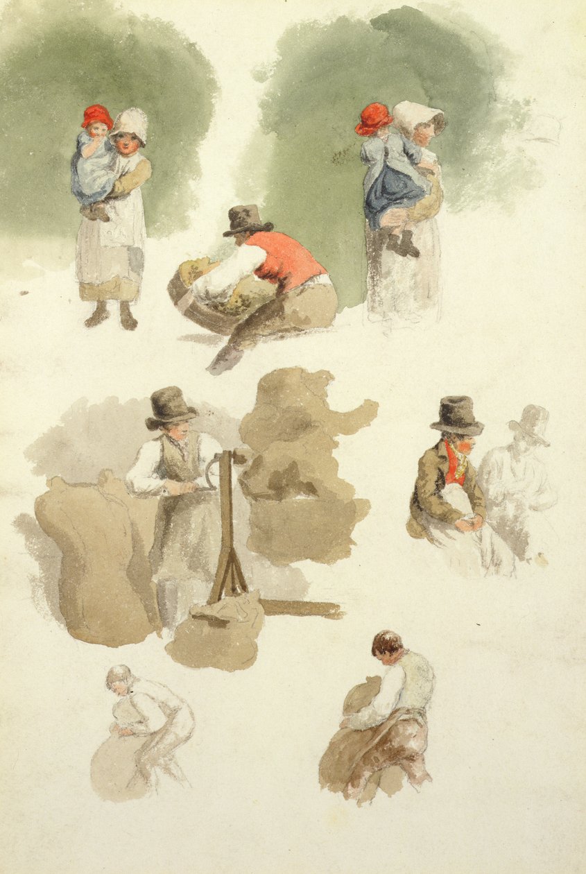 Bondens barn (penna och wc på papper) av Robert Hills