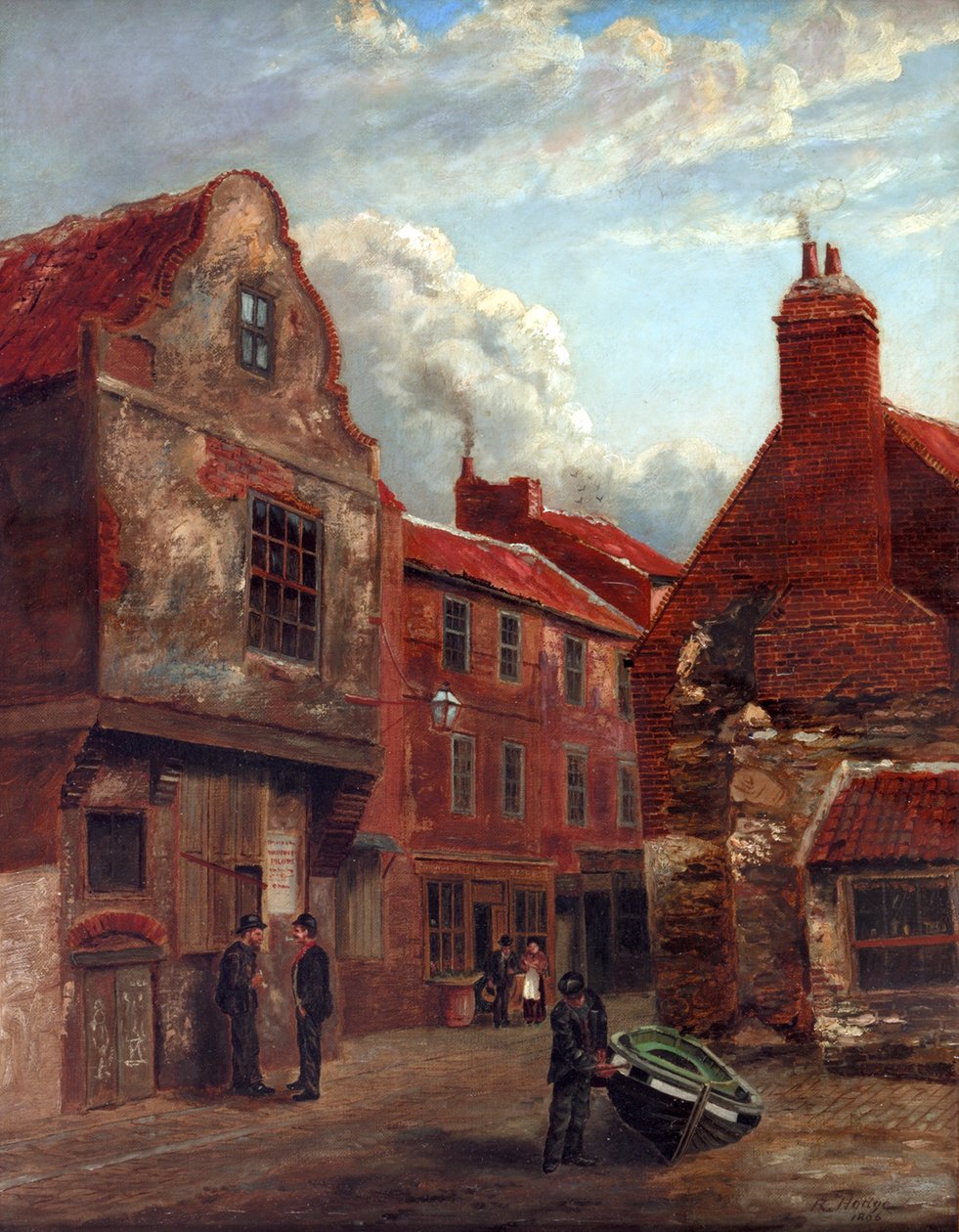 Old Shields, Wapping Street och Union Lane, 1896 av Robert Hodge