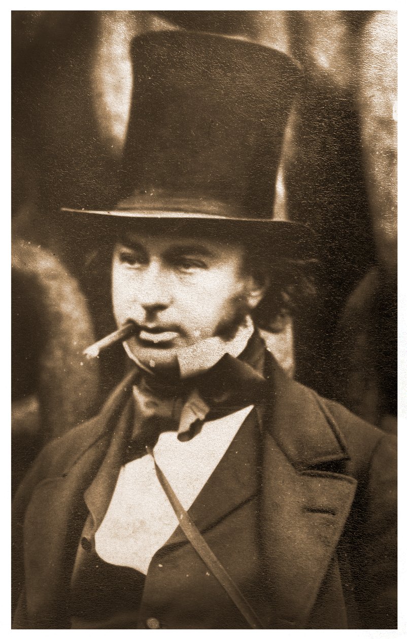 Porträtt av Isambard Kingdom Brunel av lanseringskedjorna av SS Great Eastern, 1857 av Robert Howlett