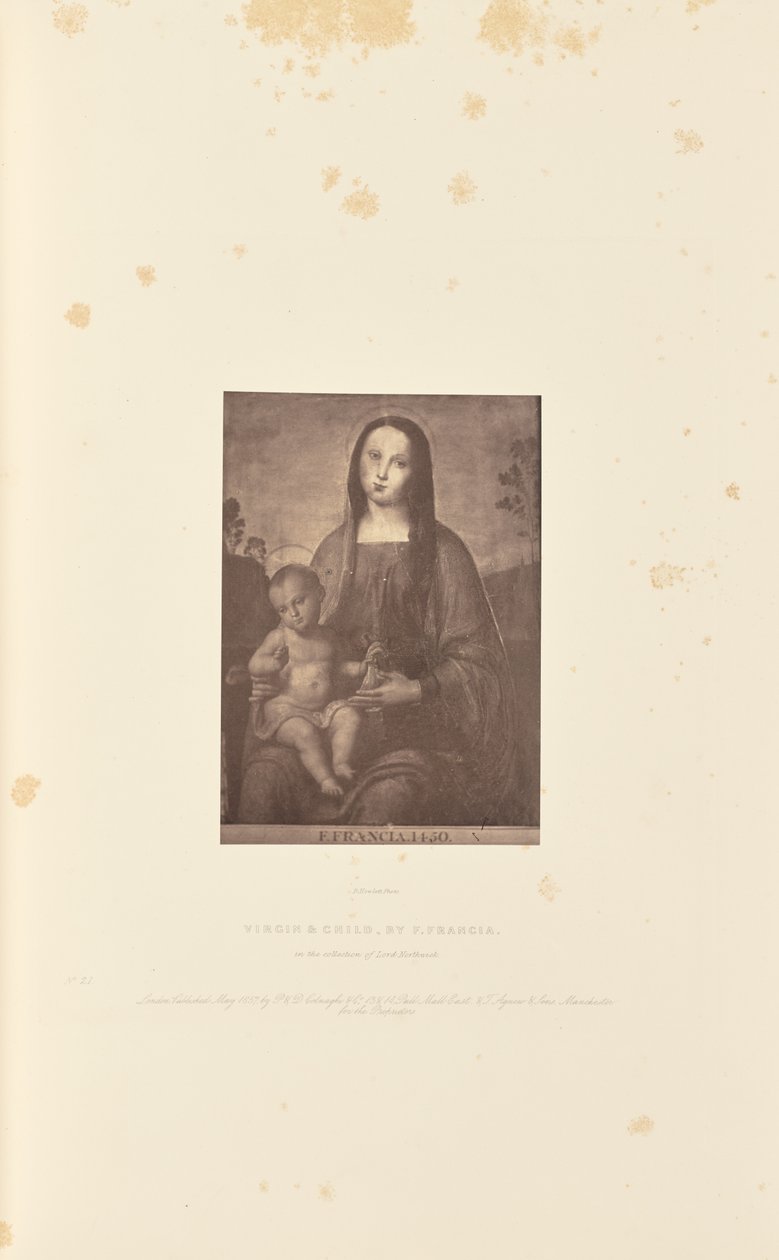 Jungfru Maria med barnet, av F. Francia av Robert Howlett