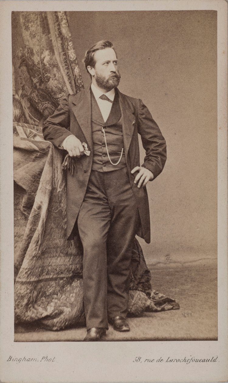 Porträtt av målaren Ludwig Knaus 1829-1910. av Robert Jefferson Bingham
