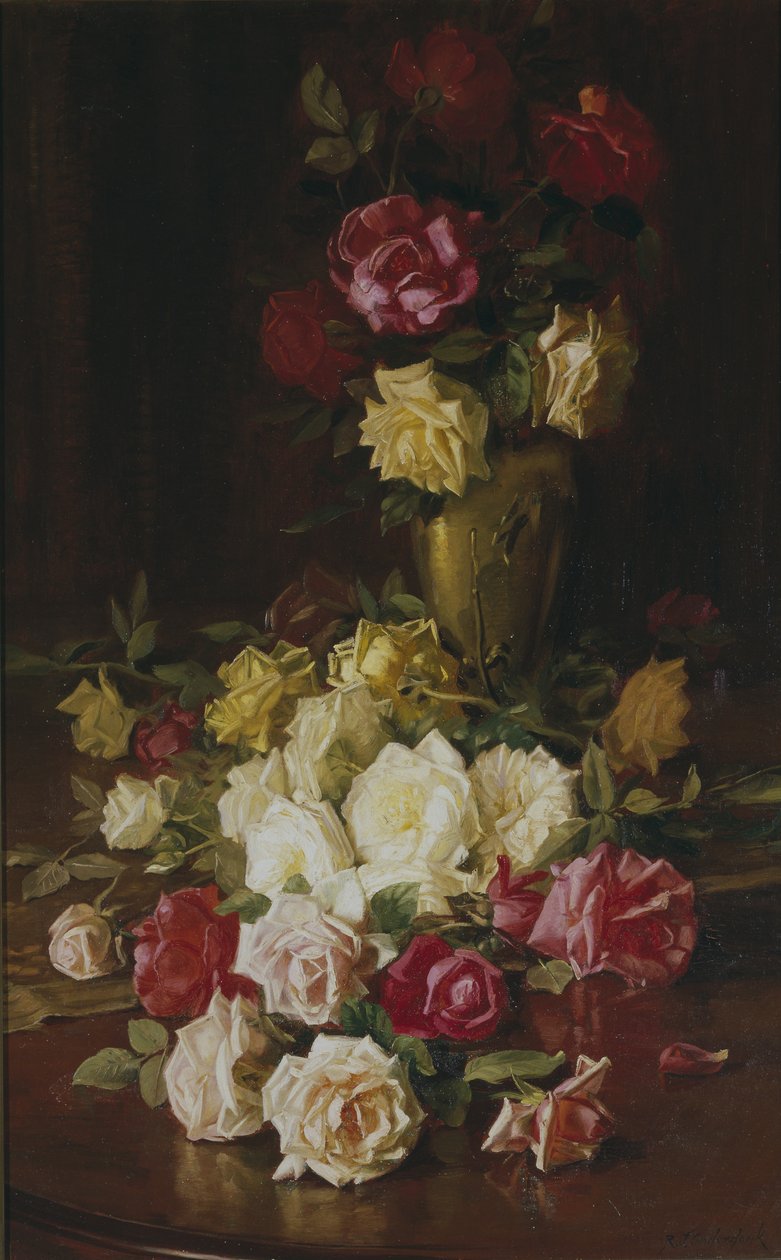 Utan titel (Roses), ca 1905-1915 (olja på duk) av Robert Jenkins Onderdonk