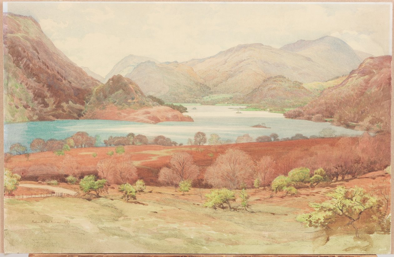 Ullswater i maj (blyerts  akvarell på kartong) av Robert John Scott Bertram
