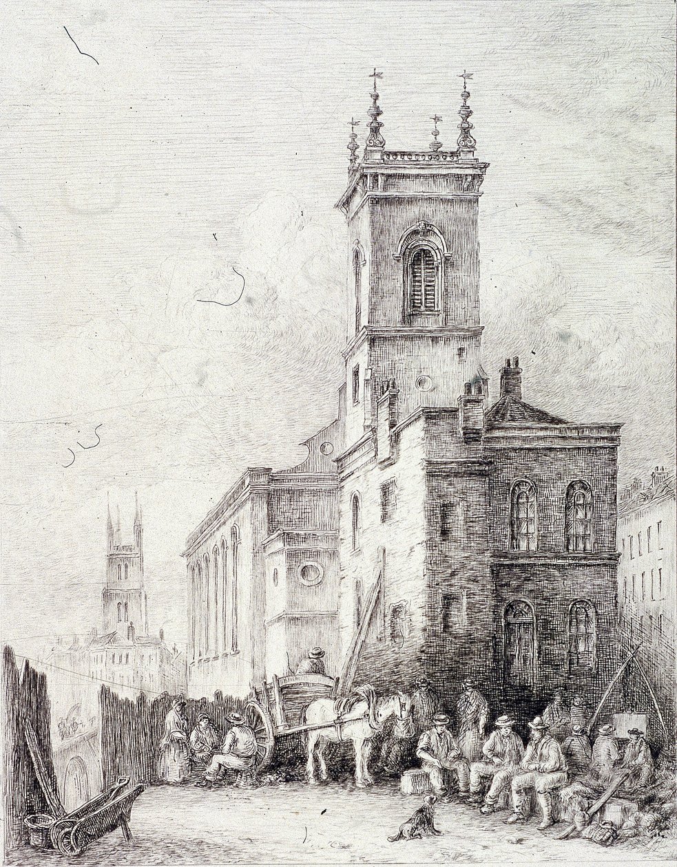 Holborn Viaduct, London, c1865 av Robert Kent Thomas