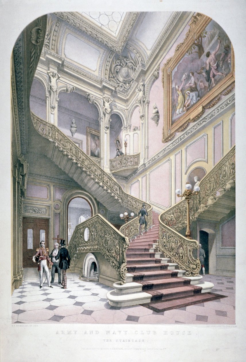 Army and Navy Club, Pall Mall, Westminster, London, 1853 av Robert Kent Thomas