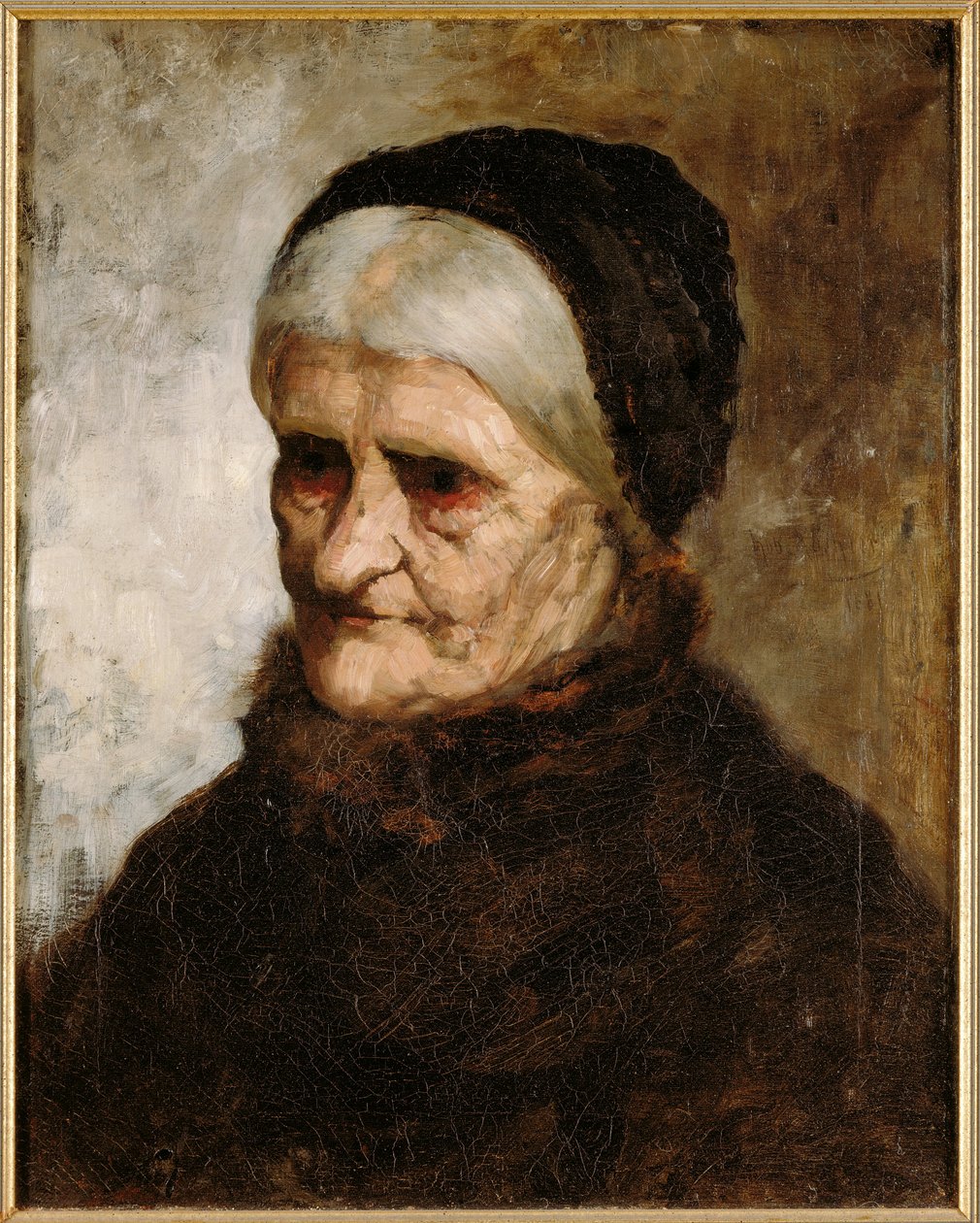 Chef för en gammal kvinna, 1881 av Robert Koehler