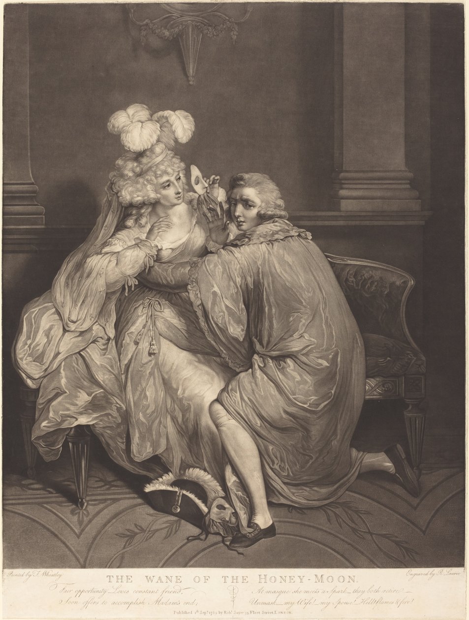 Smekmånadens avtagande av Robert Laurie after Francis Wheatley