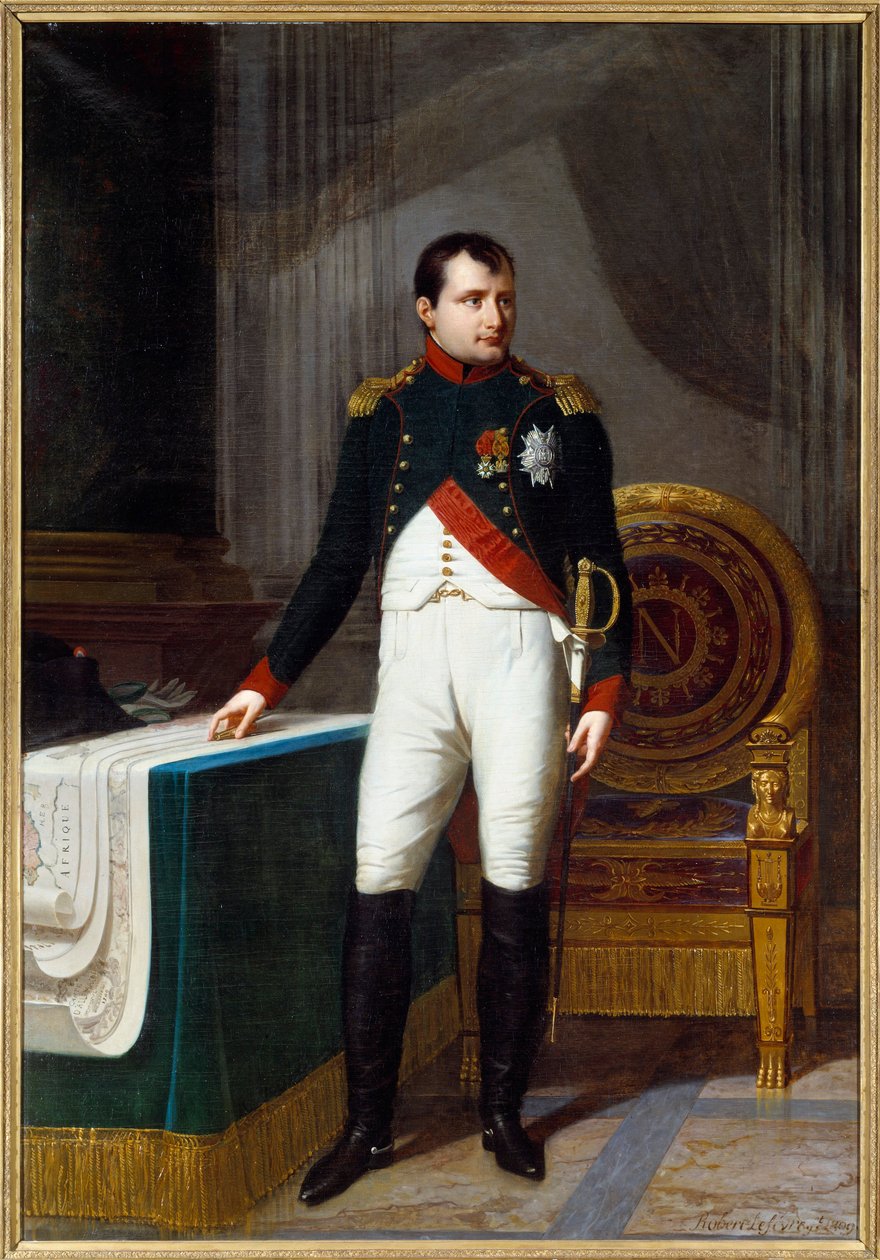 Hellängdsporträtt av Napoleon I (1769-1821) i uniform av överste av chasseurs de la garde Målning av Robert Lefebvre (1755-1830) 1800-talet sön. 2,26x1,57 m Paris, Carnavalet Museum av Robert Lefevre
