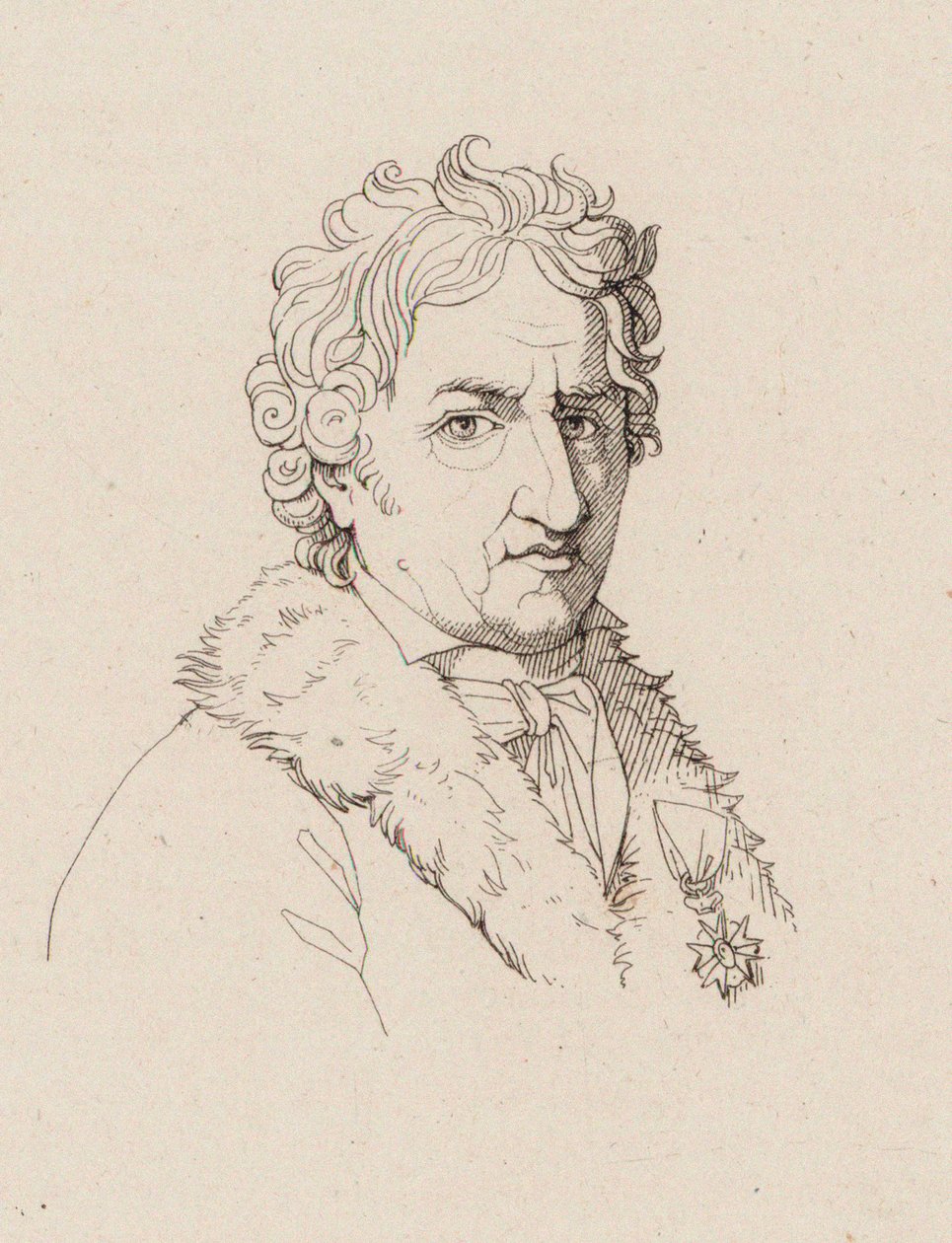Porträtt av kompositören Pierre-Alexandre Monsigny 1729-1817, ca. 1810. av Robert Lefevre