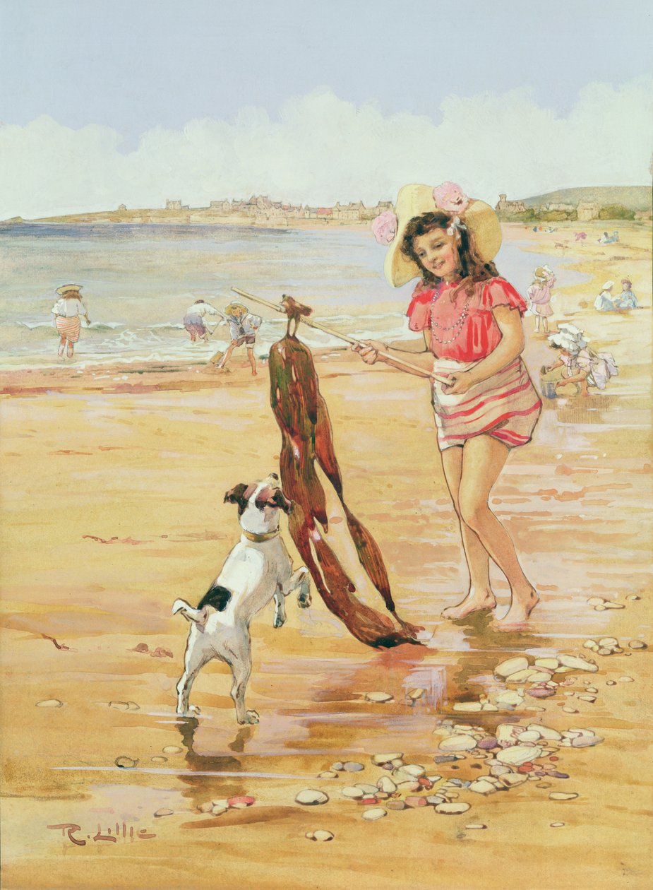 En sommardag (akvarell på papper) av Robert Lillie