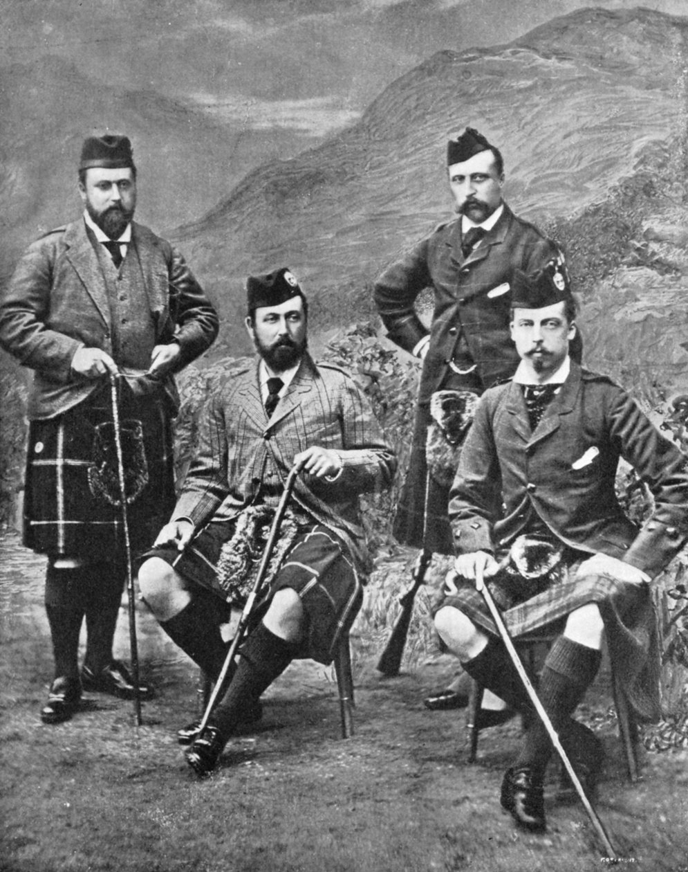Drottning Victorias fyra söner i Abergeldie, 1881. av Robert Milne