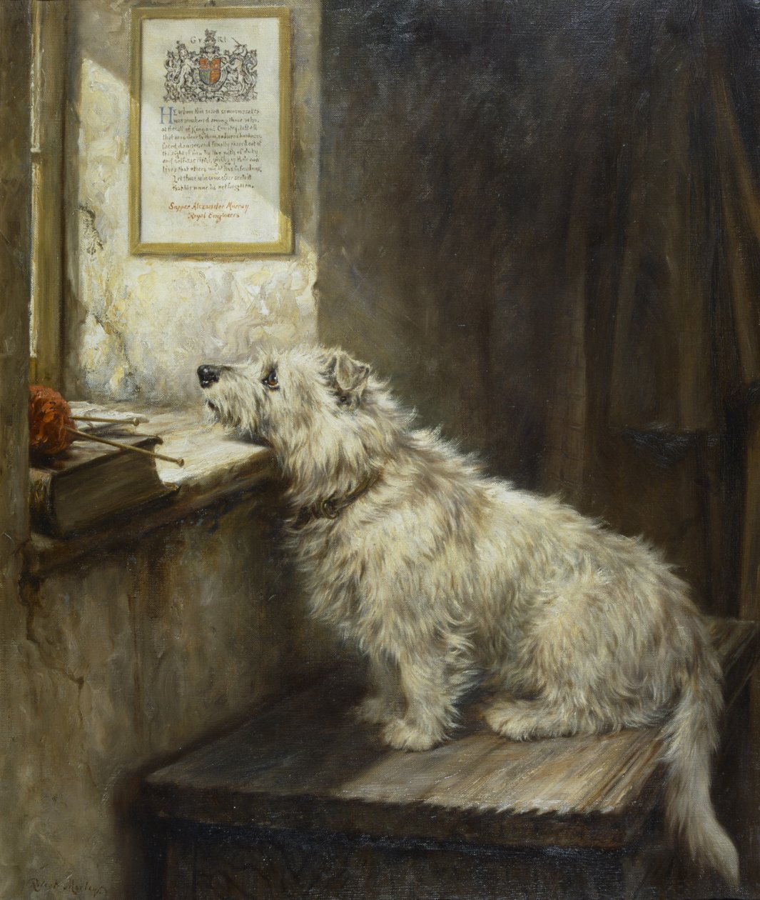 Kommer han tillbaka?, ca 1918 (olja på duk) av Robert Morley