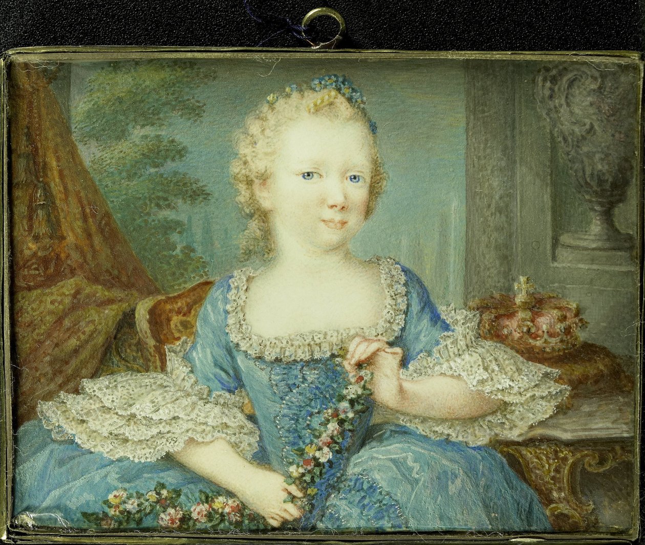 Wilhelmina Carolina (Carolina; 1743-87), prinsessa av Orange-Nassau, dotter till Willem IV och syster till Willem V, som barn av Robert Mussard