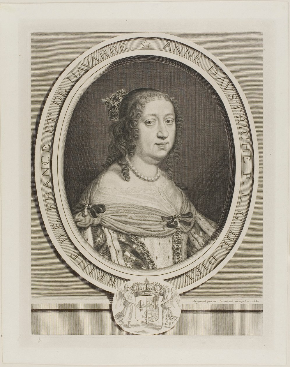 Anne av Österrike, drottning av Frankrike av Robert Nanteuil
