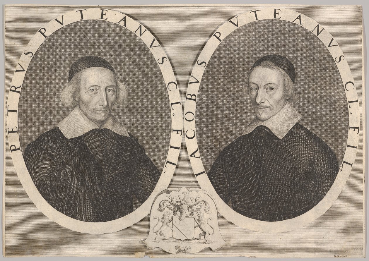 Dubbelporträtt av Pierre och Jacques Dupuy, ca. 1648-49. av Robert Nanteuil