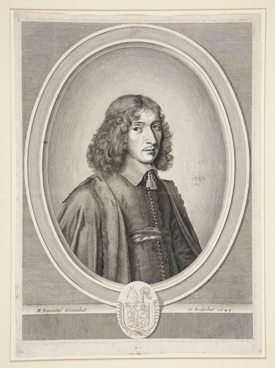 François Mol?, Abbot? av Sainte-Croix de Bordeaux, sedan Ma?tre des Requ?tes (abbot av Sainte-Croix av Bordeaux, sedan Master of Requests) (1625-1712) av Robert Nanteuil