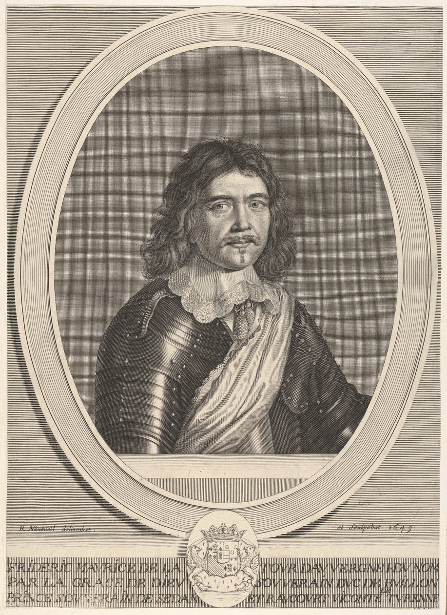 Frédéric-Maurice de la Tour dAuvergne, hertig av Bouillon, 1649. av Robert Nanteuil