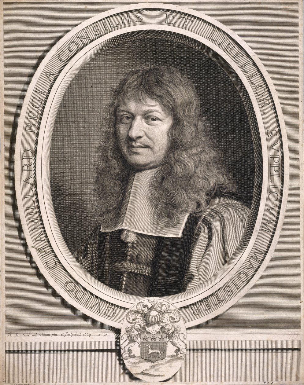 Guido Chamillard, mästare över framställningar. 1664. av Robert Nanteuil
