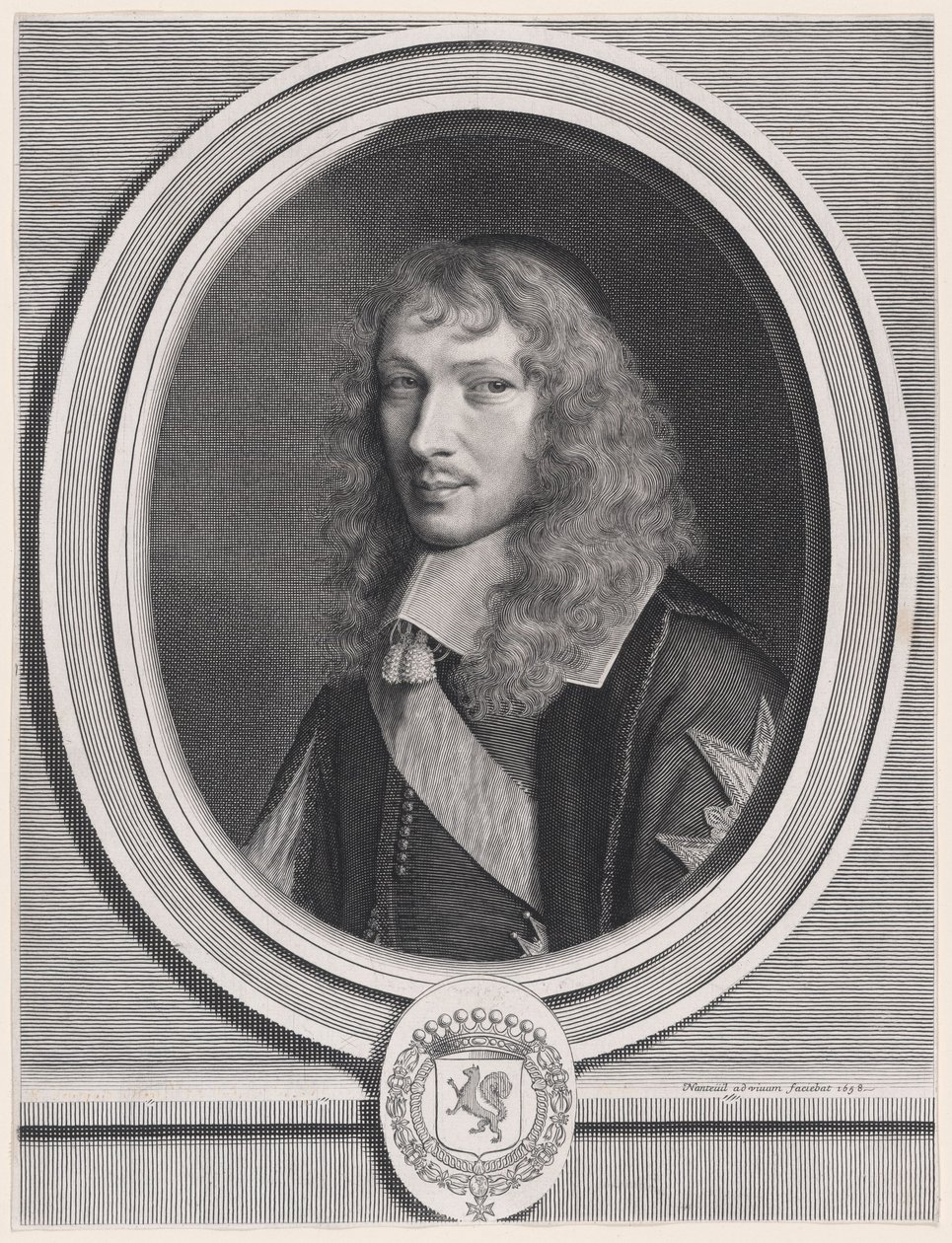 Abbé Basile Fouquet (1622–1680), abbot i Barbeaux och Rigny, kansler för kungens ordnar (Abbot of Barbeaux and Rigny, Chancellor of the King’s Orders) av Robert Nanteuil