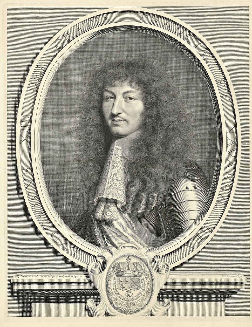 Ludvig XIV, kung av Frankrike 1638-1715, 1664 av Robert Nanteuil