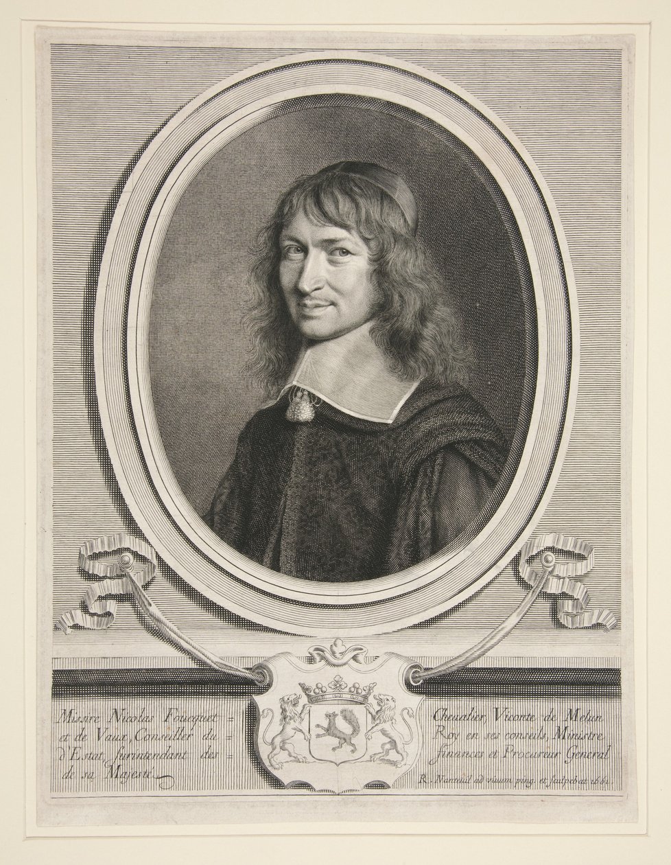 Nicolas Fouquet (Foucquet), viscount av Melun och Vaux av Robert Nanteuil