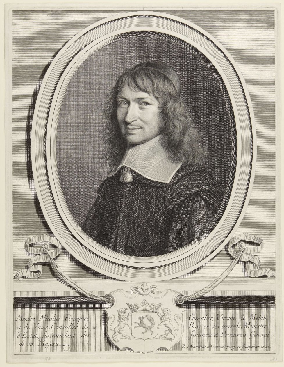 Nicolas Fouquet, viscount av Melun och Vaux av Robert Nanteuil