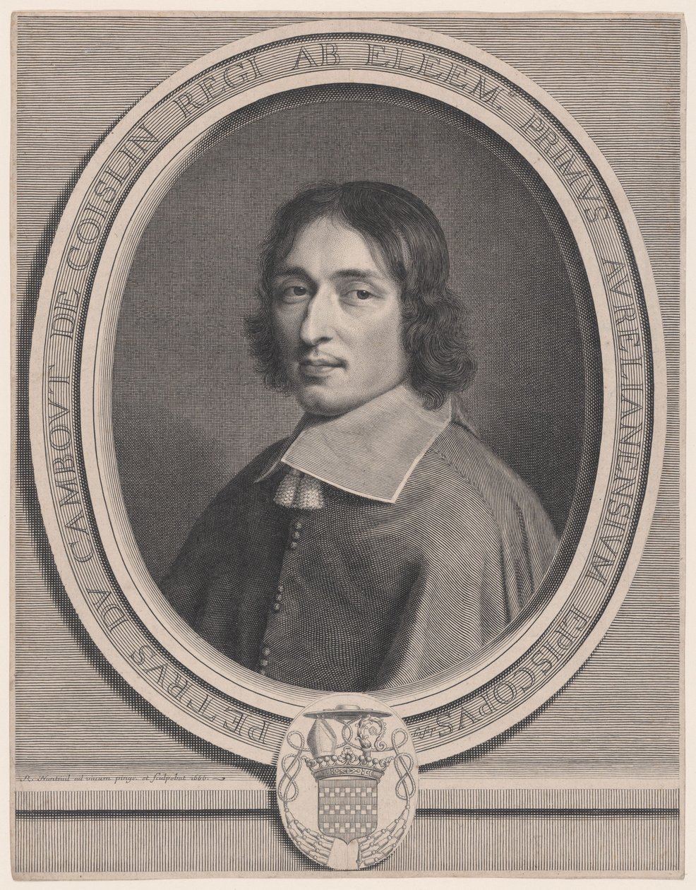Pierre-Arnoud du Cambout, kardinal de Coislin (kardinal av Coislin) av Robert Nanteuil