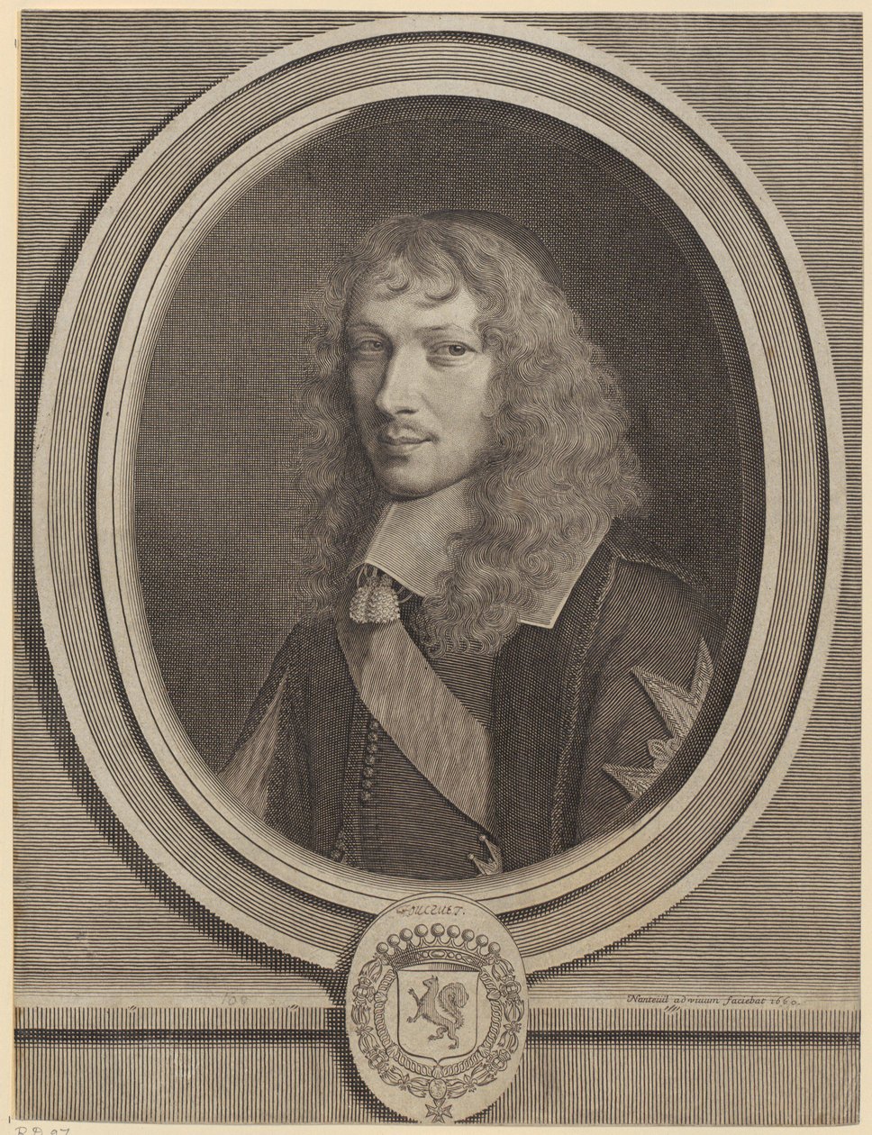 Porträtt av Basile Fouquet av Robert Nanteuil