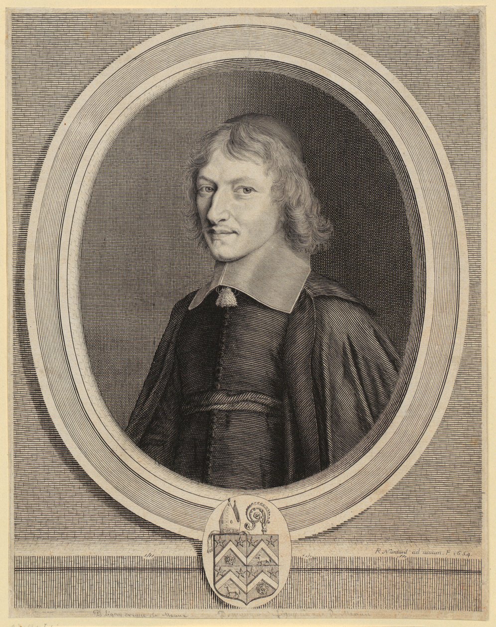 Porträtt av Dominique de Ligny av Robert Nanteuil