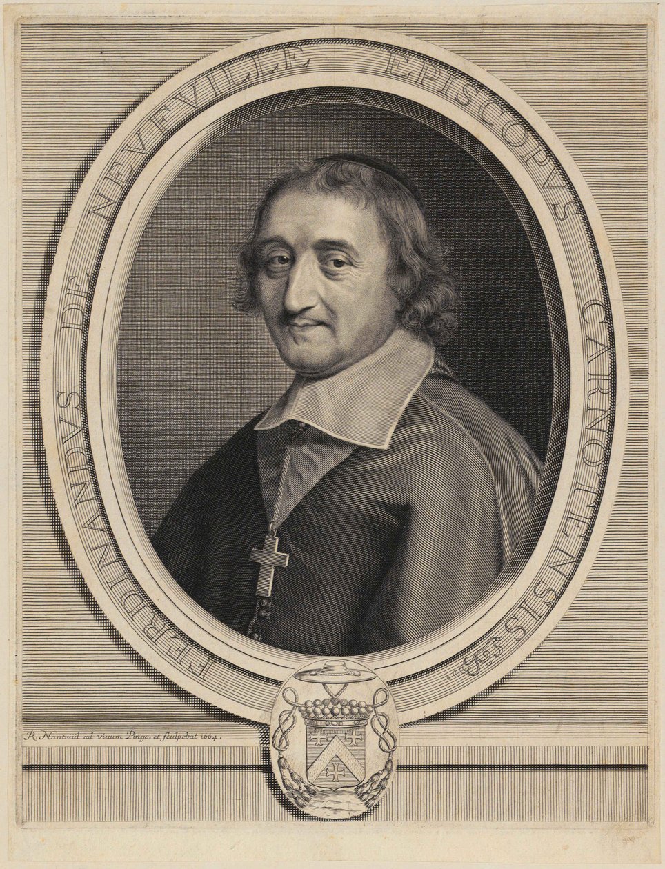 Porträtt av Ferdinand de Neufville de Villeroy av Robert Nanteuil