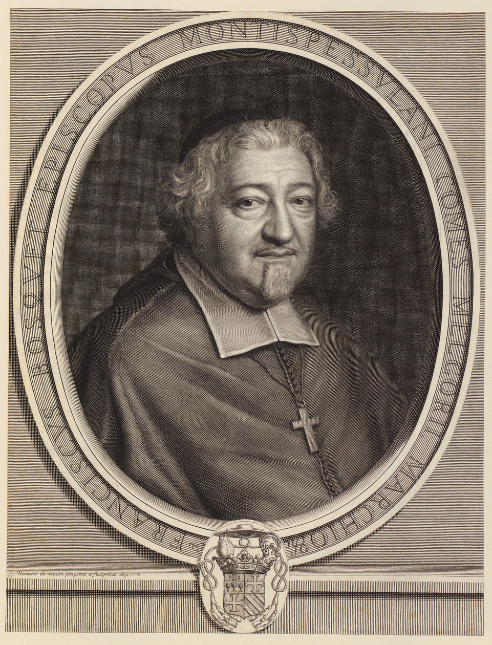 Porträtt av François Bousquet av Robert Nanteuil