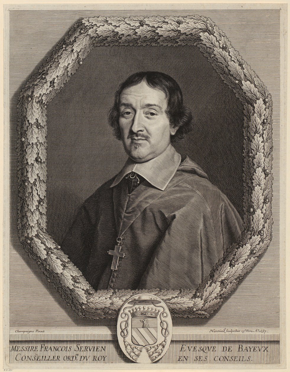 Porträtt av François Servien av Robert Nanteuil