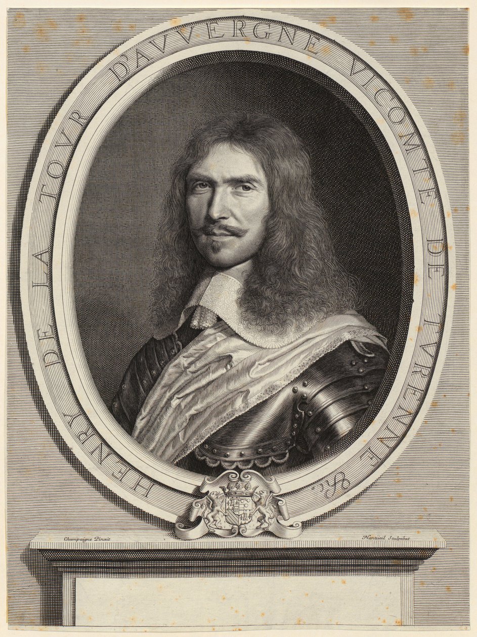 Porträtt av Henri II de La Tour d’Auvergne, vicomte av Turenne av Robert Nanteuil