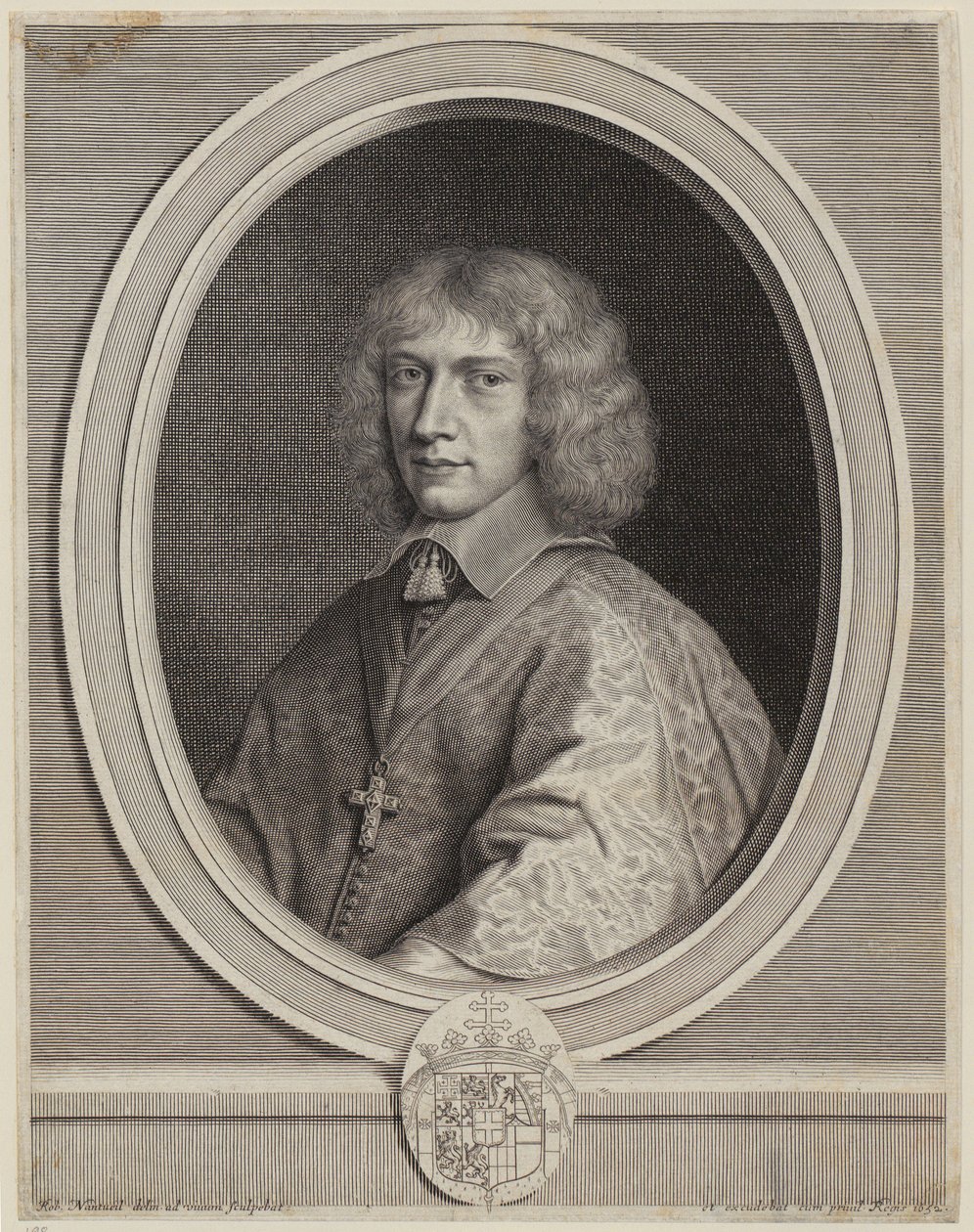 Porträtt av Henrik II av Savojen [greve av Nemours] av Robert Nanteuil