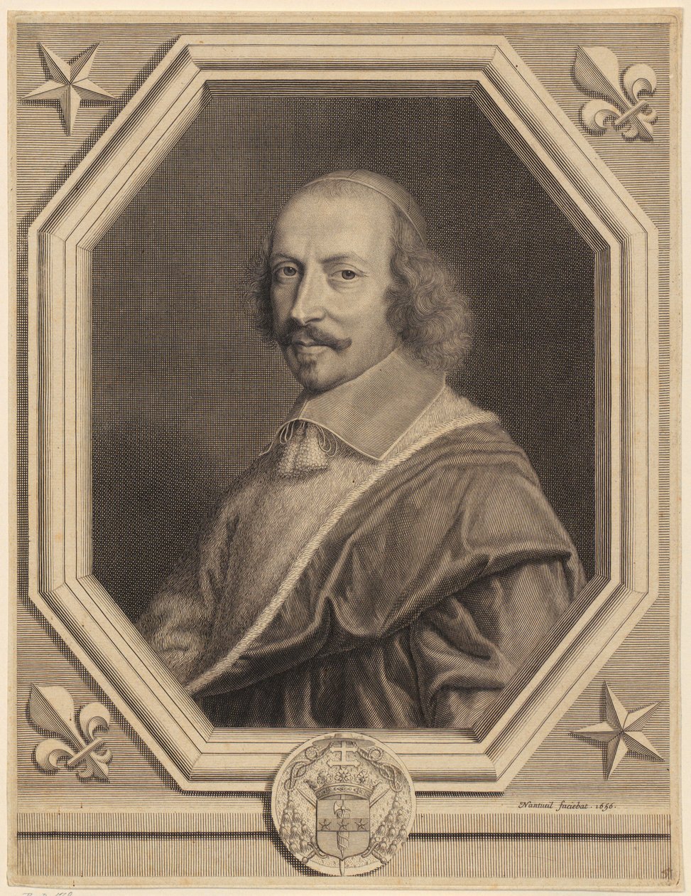 Porträtt av kardinal Jules Mazarin av Robert Nanteuil