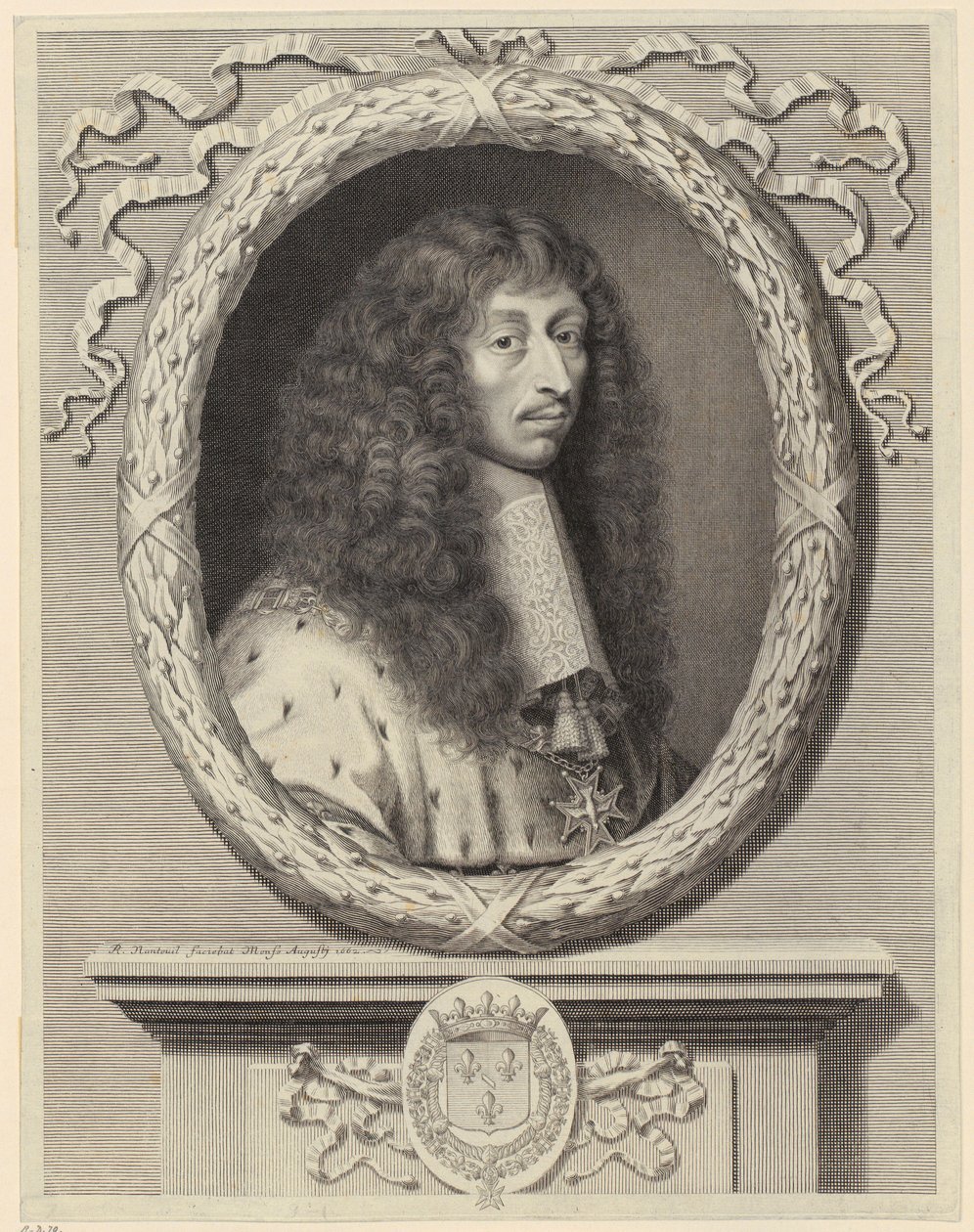 Porträtt av Ludvig II de Bourbon, prins av Condé [Le Grand Condé] av Robert Nanteuil