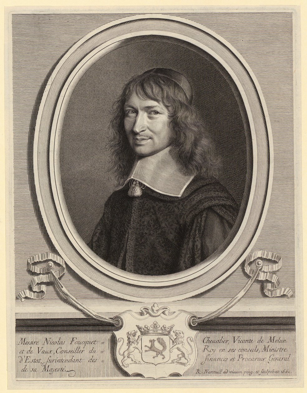 Porträtt av Nicolas Fouquet av Robert Nanteuil